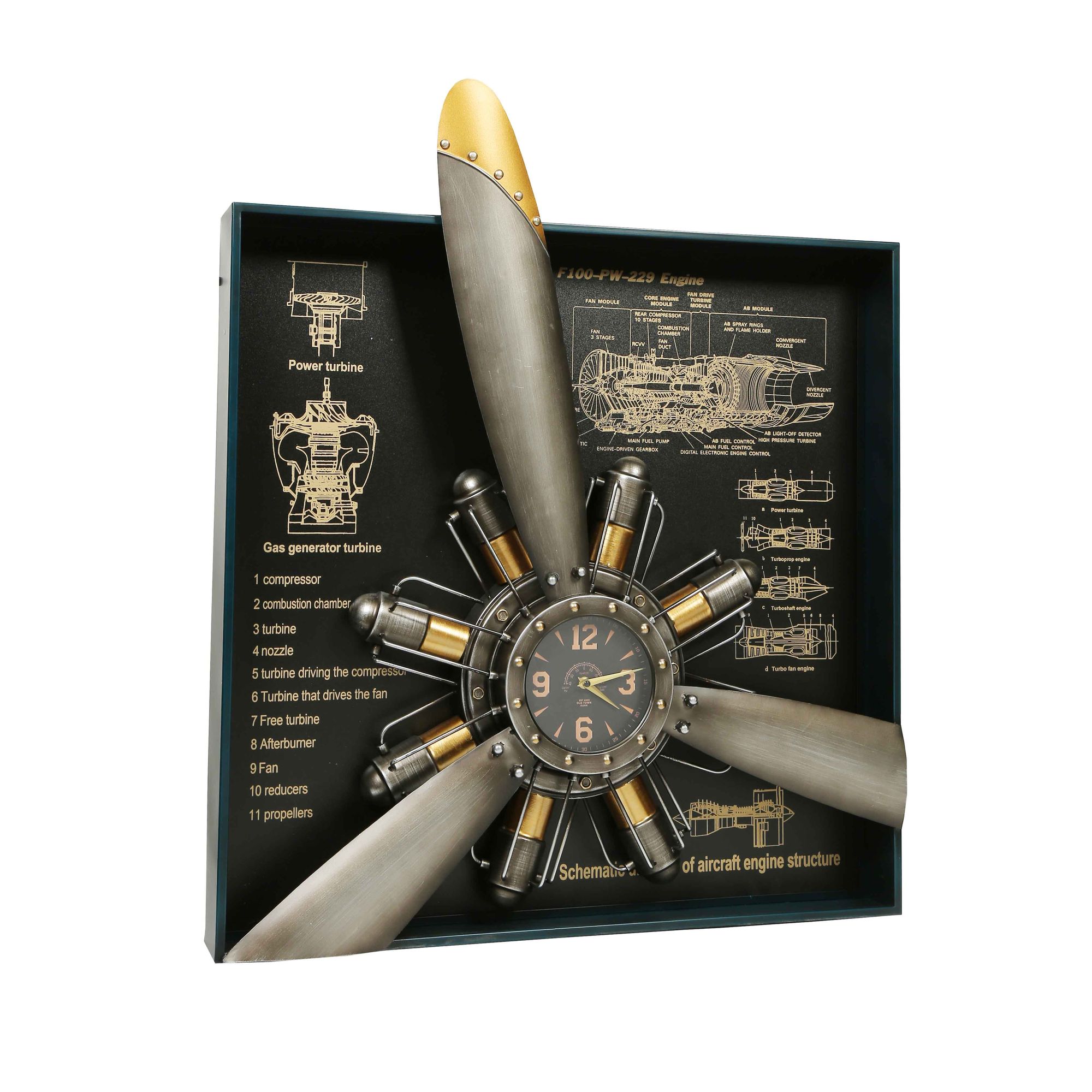 Gri Pervane Duvar Saati  AK.KN0003 